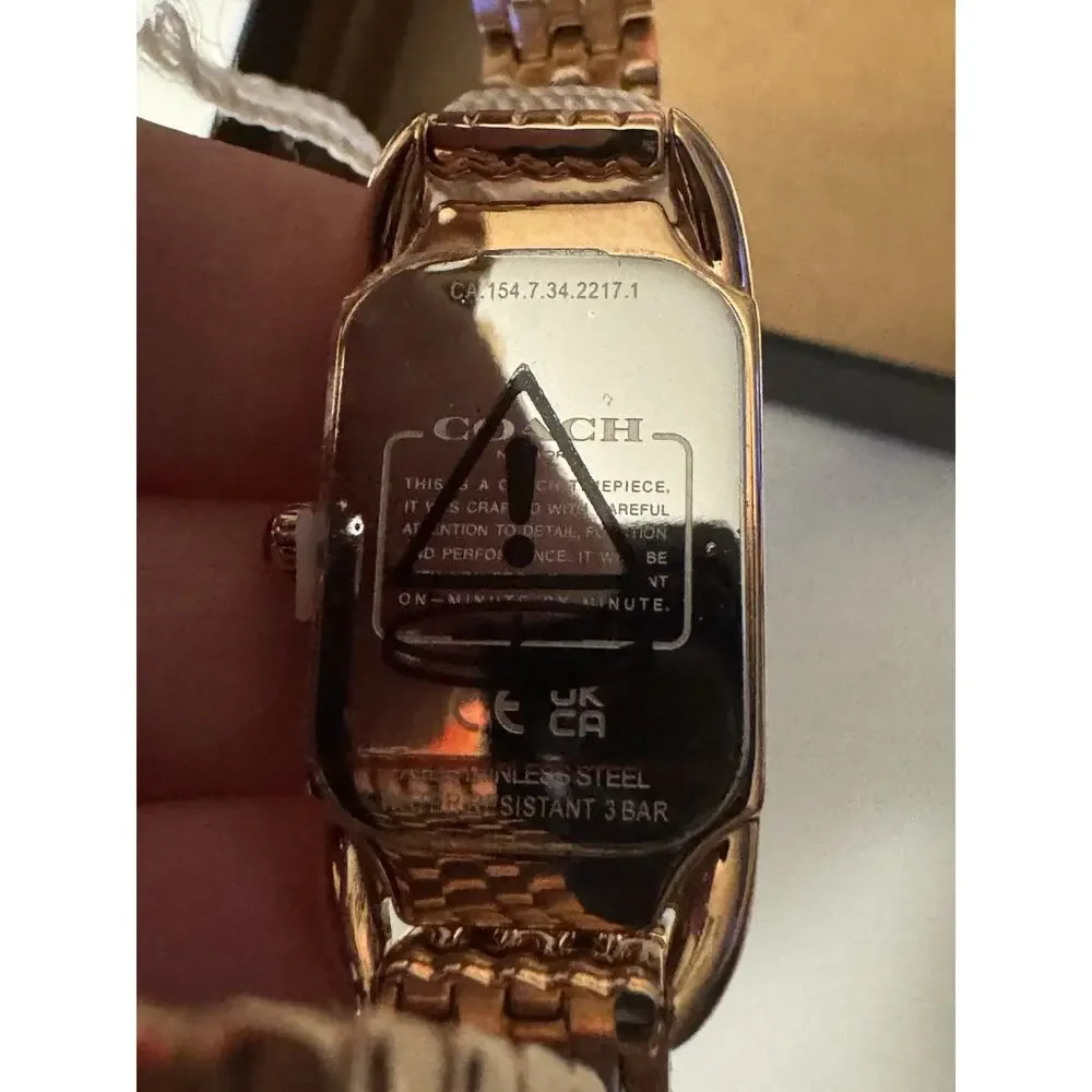 Coach Cadie Women's Rose Gold Bracelet Quartz Wristwatch Water-Resistant with B…